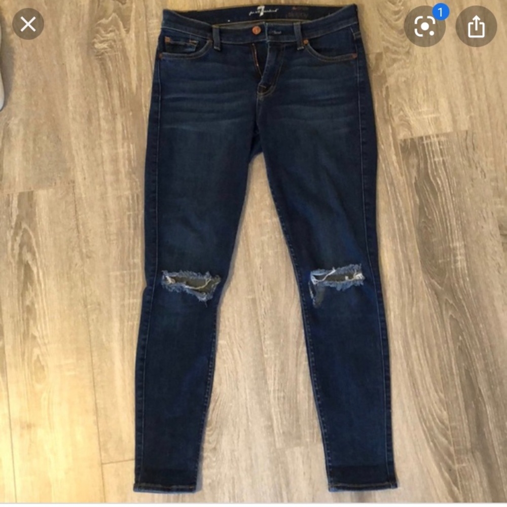 7 For All Mankind Ripped Straight Jean